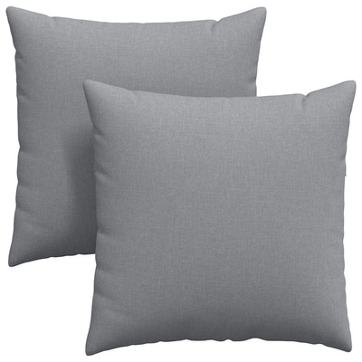 Poduszki na sofę 2 pcs Jasnoszary 80 x 80 cm tkanina