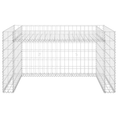 Garaż dla kosiarki z donicą, 110x80x60 cm, stalowy drut