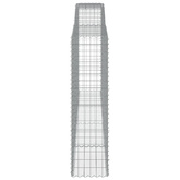 Kosze gabionowe, 8 szt, 400x50x180/200 cm, galwanizowane żelazo