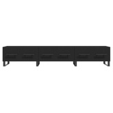 vidaXL Szafka pod TV, czarna, 150x36x30 cm, materiał drewnopochodny wariant 4