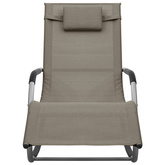 vidaXL Leżak, tworzywo textilene, taupe i szary