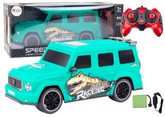 Auto Zdalnie Sterowane RC z Dinozaurem w Skali 1:10 Zielone