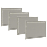 Poduszki na siedziska 4 pcs jasnoszary 47 x 36 x 2 cm Poliester