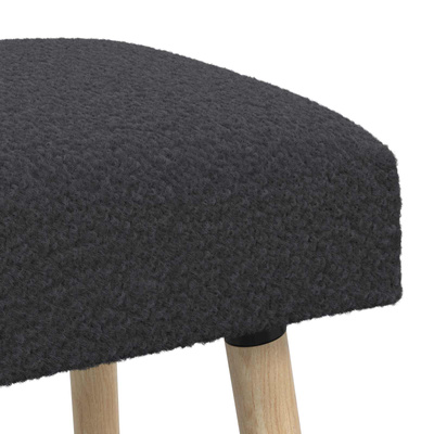 ławka Gładki ciemnoszary 80 x 40 x 46 cm Bouclé