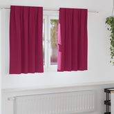 Firany blackout z kółkami 2 pcs Czerwone wino 140 x 140 cm