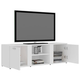 vidaXL Szafka pod TV, biała, 120x34x37 cm, materiał drewnopochodny