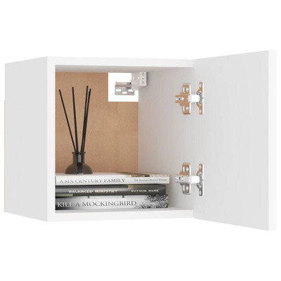 vidaXL Wiszące szafki telewizyjne, 4 szt., białe, 30,5x30x30 cm