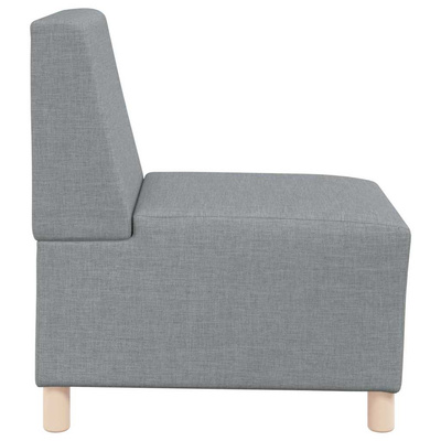Modułowa sofa bez podłokietników 3 szt. Jasnoszary tkanina