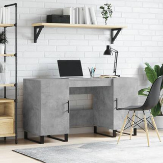 vidaXL Biurko, szarość betonu, 140x50x75 cm, materiał drewnopochodny wariant 9