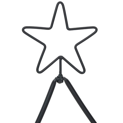 Metalowa choinka świąteczna z podstawą Czarny 150 cm Stal