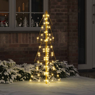 Choinka z 100 diodami LED Ciepła biel 120 cm PET