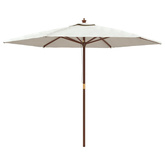 Parasol ogrodowy na drewnianym słupku, piaskowy, 299x240 cm