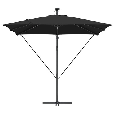 Parasol plażowy Czarny 249 x 249 x 250 cm Poliester i aluminium