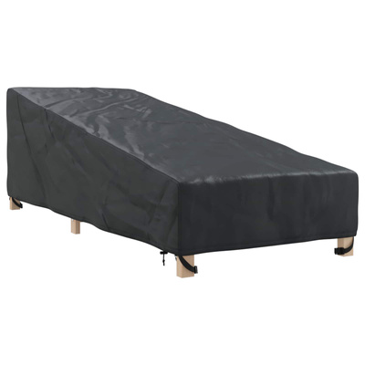 Pokrowiec na meble ogrodowe 210 x 80 x 75 cm Prostokątny Czarny