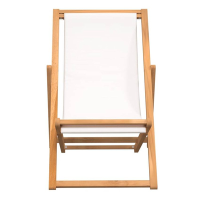 vidaXL Leżak, drewno tekowe, 56 x 105 x 96 cm, kremowy