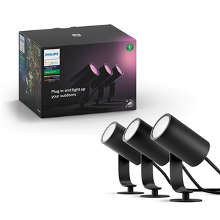 Philips Hue zestaw 3x lampa zewnętrzna punktowa czarna Lily 8W White and color ambiance 1741430P7