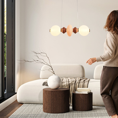 FLORES lampa wisząca mosiężny+brązowy+pomarańczowy poz.15W LED 3000K klosz biały