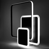 Lampa sufitowa dekoracyjna LED 72W czarna + pilot dl-f06