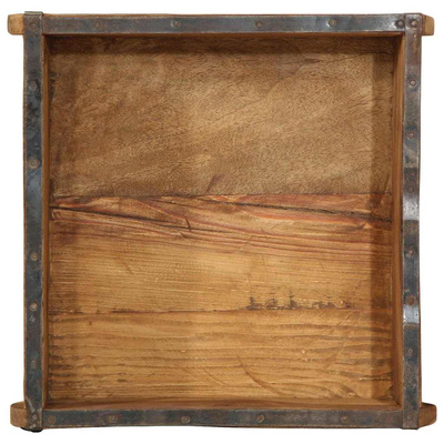 Taca Brązowy 29 x 31 x 10 cm Lite Drewno Recyklingowe