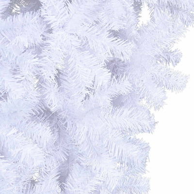 Sztuczna choinka z 150 diodami LED Biały 120 cm PVC i stal