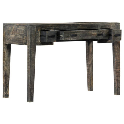 vidaXL Biurko, czarne, 110 x 50 x 75 cm, lite drewno mango