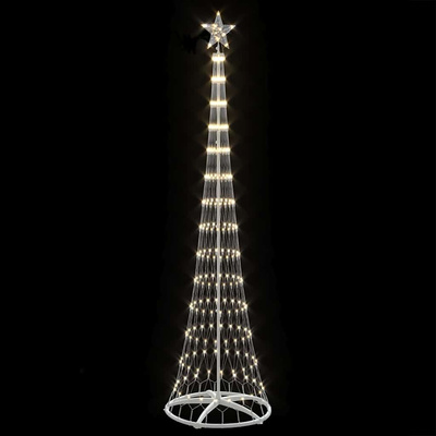 Choinka świąteczna LED z podstawą Ciepła biel 250 cm Metal