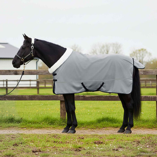 Koc dla Koni Całkowity Jasny Szary 125 cm Polarowy fleece