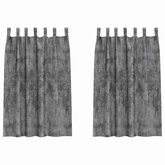 Zasłony z weluru z zasłonami 2 pcs Szary 175 x 140 cm Aksamit