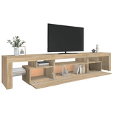 vidaXL Szafka pod TV z oświetleniem LED, dąb sonoma 215x36,5x40 cm