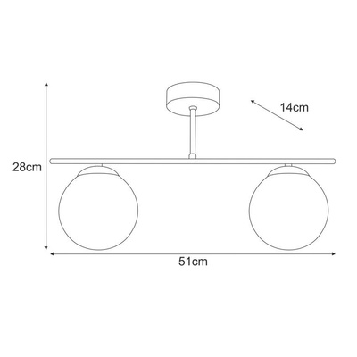 Lampa sufitowa K-5163 z serii DELTA