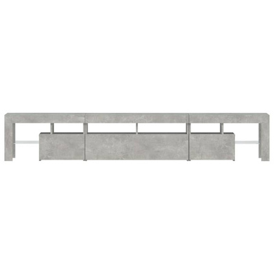 vidaXL Szafka pod TV z oświetleniem LED, szarość betonu, 230x36,5x40cm