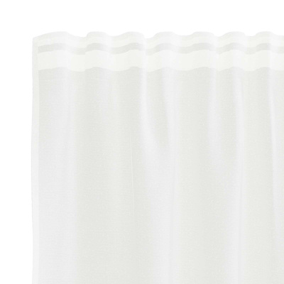 Firanka Koronkowa z zasłonami Biały 100 x 300 cm Poliester