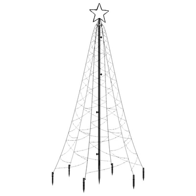 vidaXL Choinka z kołkiem gruntowym, 200 kolorowych LED, 180 cm