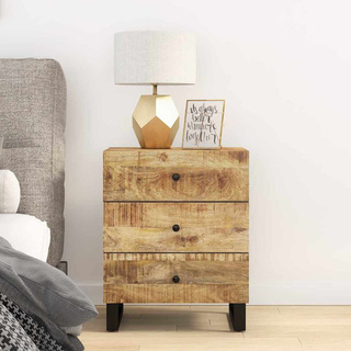 Szafka nocna, 50x33x62 cm, lite drewno mango