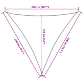 Żagiel przeciwsłoneczny, kremowy, 2x2x2 m, 100% poliester