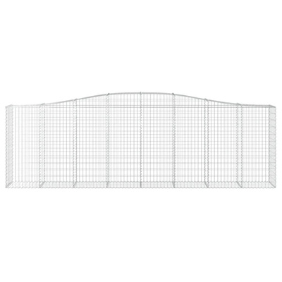 Kosze gabionowe, 25 szt, 400x50x120/140cm, galwanizowane żelazo