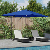 Parasol plażowy 351 x 250 x 253 cm Poliester i aluminium