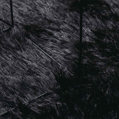 Dywan shaggy z długim włosiem, NAVARRA, czarny, 240x240 cm