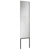 Ekran zapewniający prywatność w ogrodzie Srebrny 32 x 140 cm