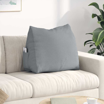 Poduszka na plecy Jasnoszary 60 x 20 x 50 cm tkanina