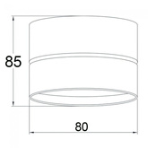 OPRAWA SUFITOWA TUBA DOWNLIGHT URBAN DALI18W Biały Unilight