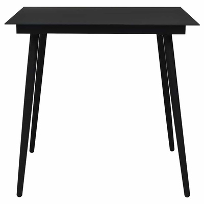 5-częściowy zestaw mebli ogrodowych, czarny, rattan PVC