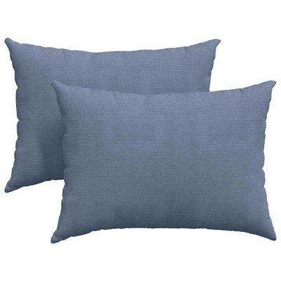 Poduszki na sofę 2 pcs Niebieski 70 x 50 cm Tkanina sztruksowa