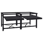 Podstawka na Pralkę 2 pcs Czarny 120 x 56 x 52 cm Stal