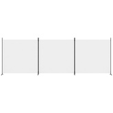 Parawan 3-panelowy, biały, 525x180 cm, tkanina