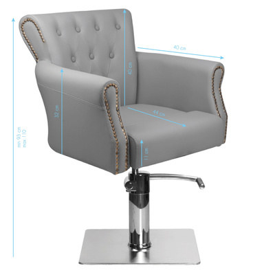 Hair System fotel fryzjerski BER 8541 szary  125411
