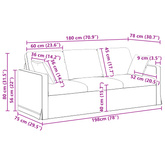 Sofa Jasnozielony 198 x 78 x 80 cm Aksamit