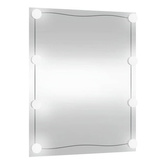 vidaXL Lustro ścienne z LED, 50x60 cm, szklane, prostokątne