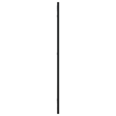 vidaXL Lustro ścienne, czarne, 30x80 cm, prostokątne, żelazo