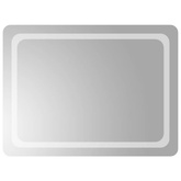 vidaXL Lustro łazienkowe z LED, 80x60 cm